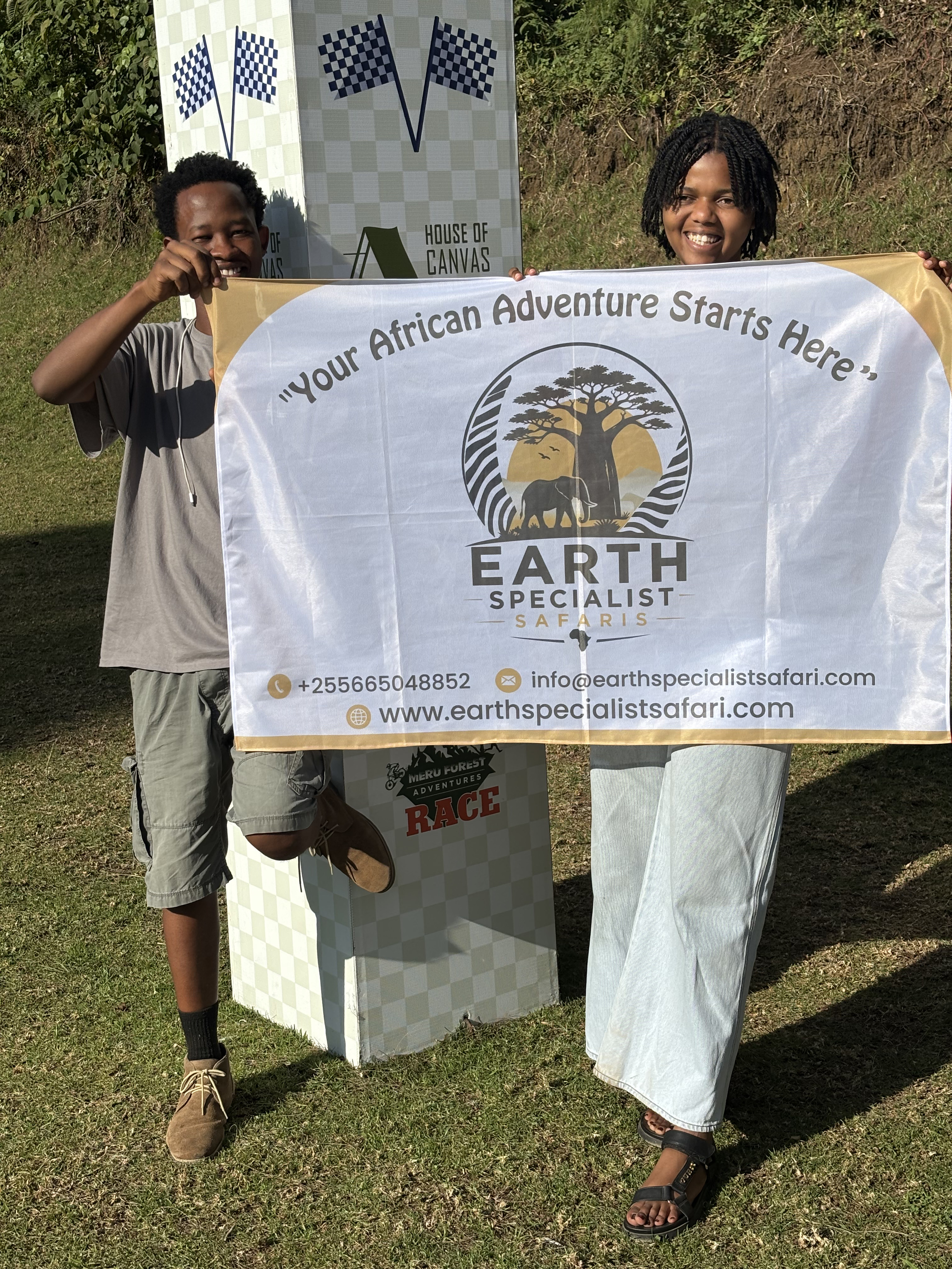 Earth Specialist Safaris Team at Mount Meru Forest Race